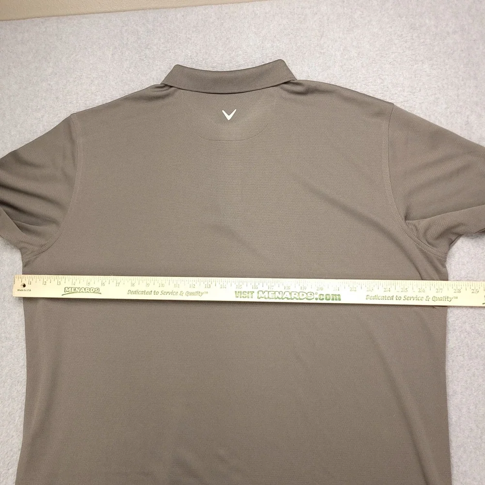 Callaway Opti-Dry‎ Polo Golf Shirt Men's XXL Gray Polyester Performance Stretch